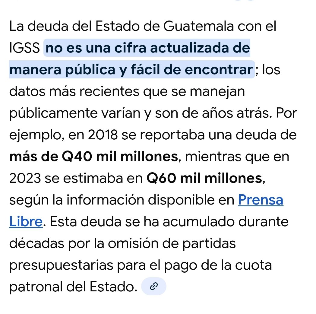 escori77's tweet image. Hey fafa libre. Lo que dice esa señora es parcial. El #IGSS si ha modernizado servicios, entrega de medicamentos, citas escalonadas.

Además no era dificil buscar en sus archivos fafa libre, la deuda del estado con el #IGSS 
Como siempre mienten #malditos