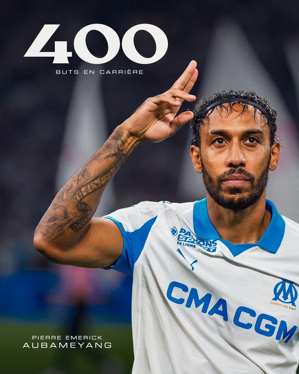 OM_Officiel's tweet image. 4️⃣0️⃣0️⃣ buts en carrière pour 𝐀𝐔𝐁𝐀𝐌𝐄𝐆𝐎𝐀𝐋 👏🤩