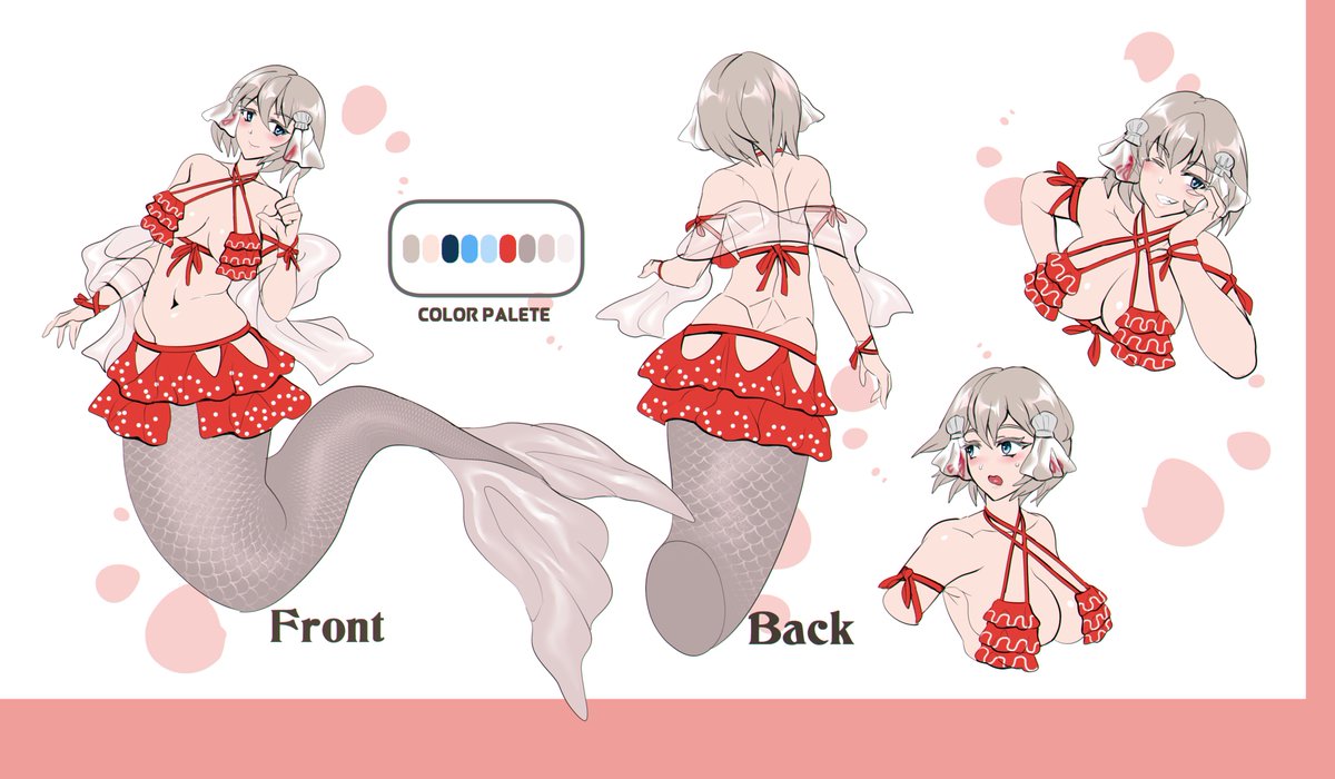 cophocoa's tweet image. felt like posting some refs of my mermaid ocs Isla and Stella. full body mermaid refs by @/PsychoWolF01 and fullbody human refs by @/xionbluu. thanks again to these artists for their great work