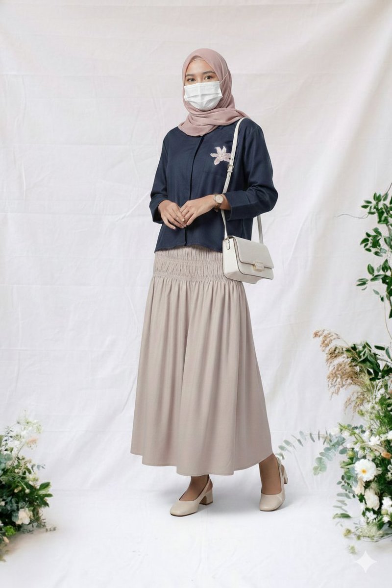 putrecommended's tweet image. Siapa bilang tampil santun itu nggak bisa stylish? Look ini buktinya! ✨ Kombinasi blouse navy yang simpel dengan rok A-line yang nyaman banget untuk bergerak. 
Cek detailnya sekarang! 🛒
🧡s.shopee.co.id/9fDID3jYov
💚vt.tokopedia.com/t/ZSH3onRE2th7…