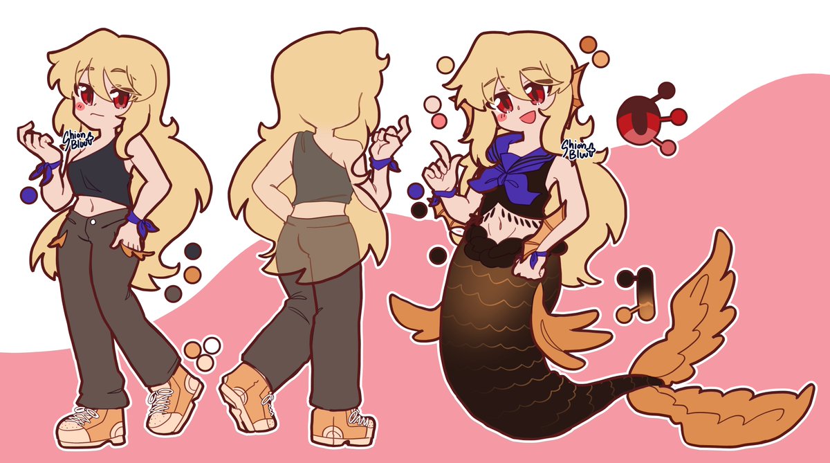 cophocoa's tweet image. felt like posting some refs of my mermaid ocs Isla and Stella. full body mermaid refs by @/PsychoWolF01 and fullbody human refs by @/xionbluu. thanks again to these artists for their great work