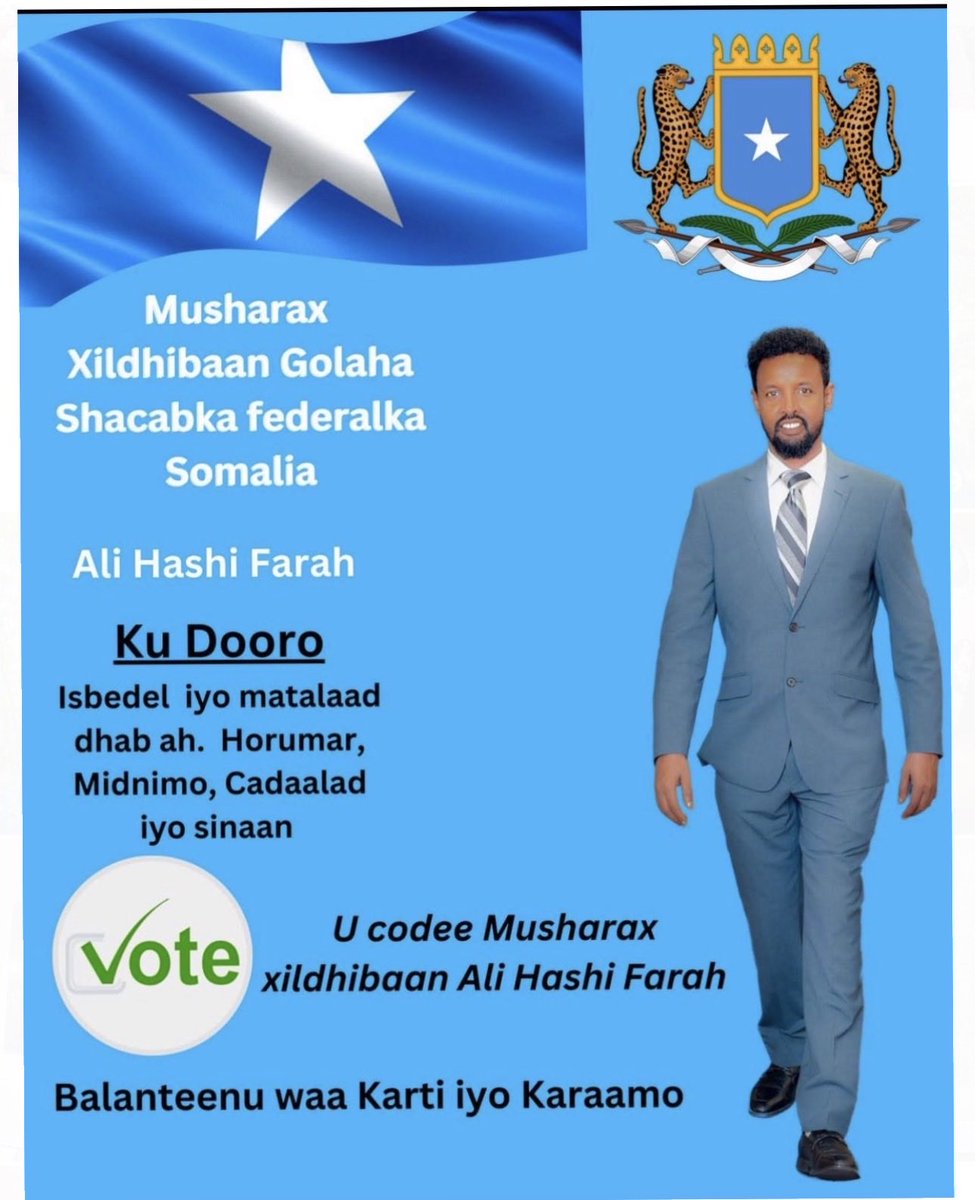 HashiCiro's tweet photo. Musharax Golaha shacabka somalia Ali Hashi Farah 2026 https://t.co/su9TBDKMoS