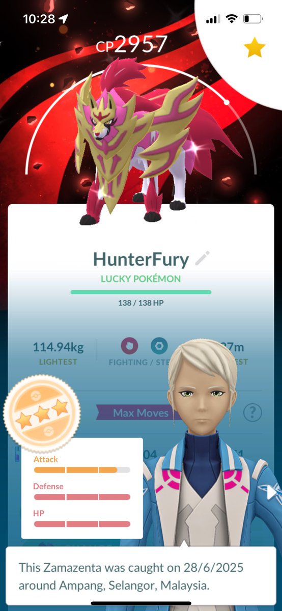 AkirarGaming's tweet photo. Last day lucky trinket trade got me this, i think imma use my silver bottle cap on this beast 😍
#pokemonGO https://t.co/gTSvwqTCfJ