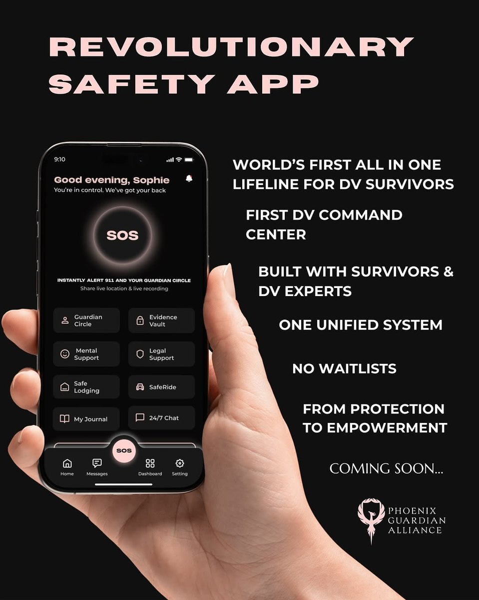 phnxguardians's tweet photo. World’s First All-In-One Lifeline for Survivors of Domestic Violence.  Coming Soon.  #phoenixguardians #every9seconds #DomesticViolence https://t.co/j4KVtM0Xg8