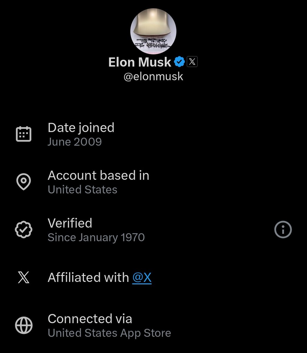 RT @Loop_and_lift：網路創立於1991年。
伊隆馬斯克自 1970 年起就在 X 上擁有認證資格。
好的。