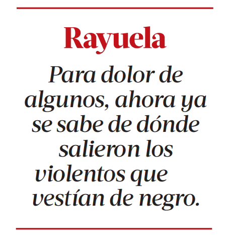 JTrianaT's tweet image. Y sí: ahora sabemos que los violentos de negro eran militares encapuchados, entrenados por el gobierno para reventar la protesta.

Y que el Bloque Negro, en realidad, no es negro: es el Bloque Guinda.

Muchas gracias a La Jornada, el Granma mexicano, por la aclaración.