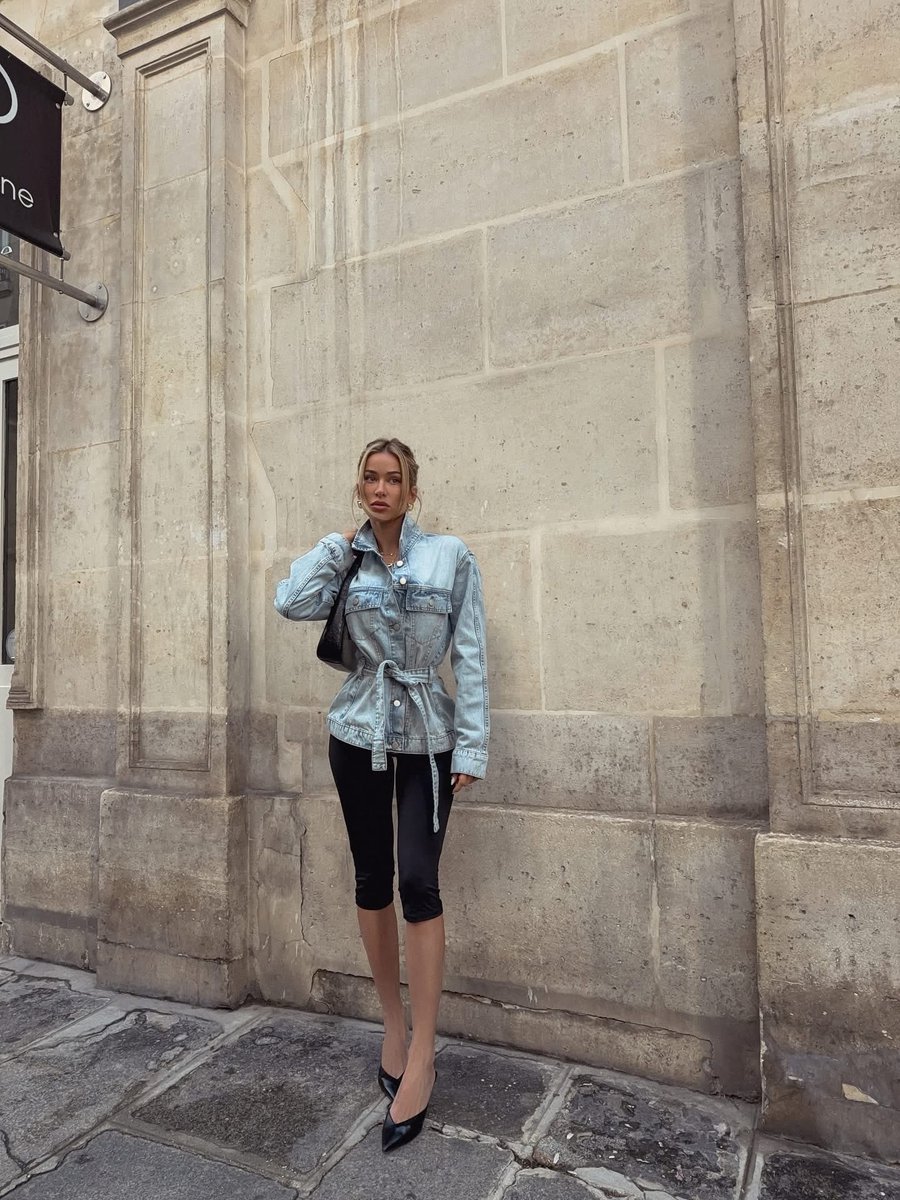Cindy4lovee's tweet photo. Didn’t know I needed a cinched denim jacket until I put this one on @FashionNova #ad https://t.co/kCVqiRxund