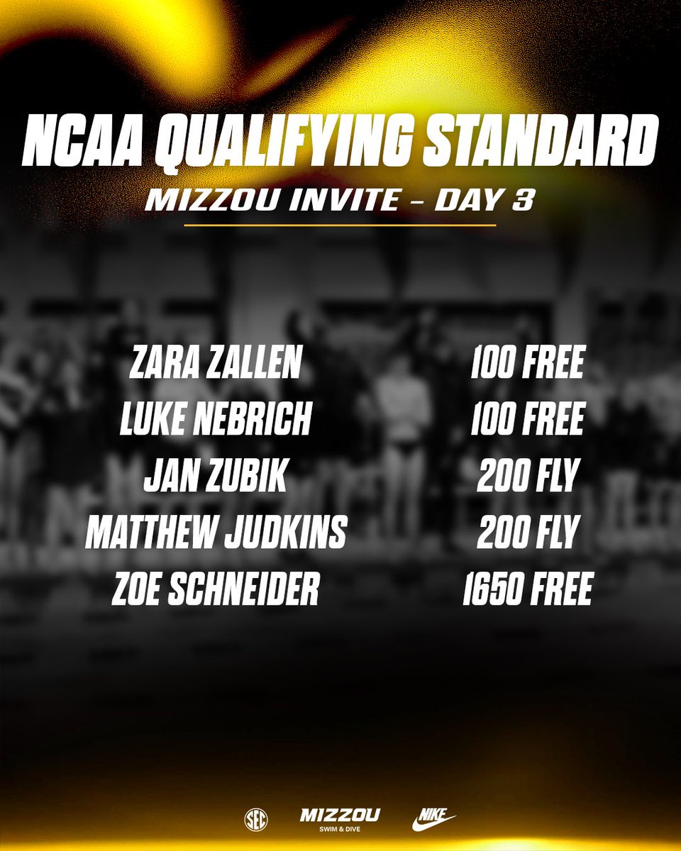 ✋ more NCAA qualifying standards

#MIZ🐯🌊