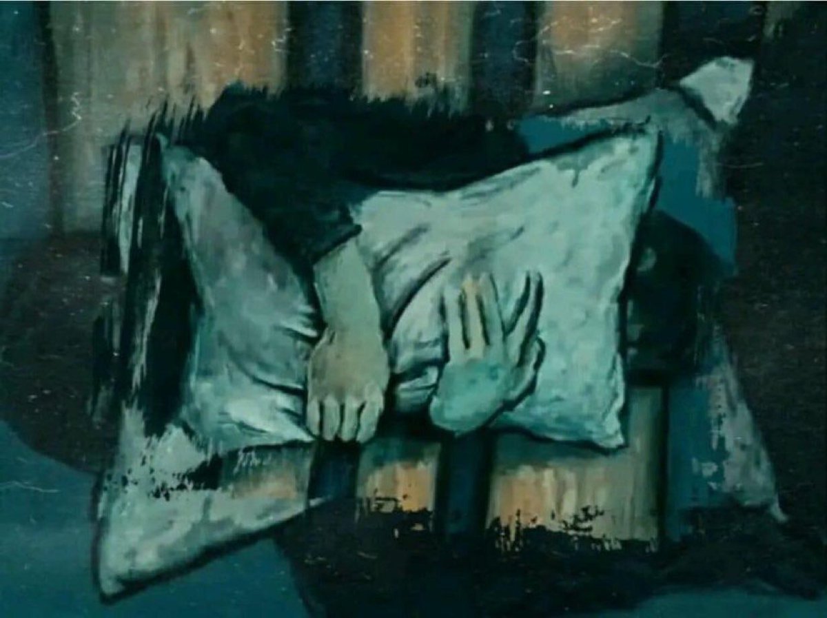 ohanxiety's tweet image. Only our pillow knows the amount of emotions we hide from the world..