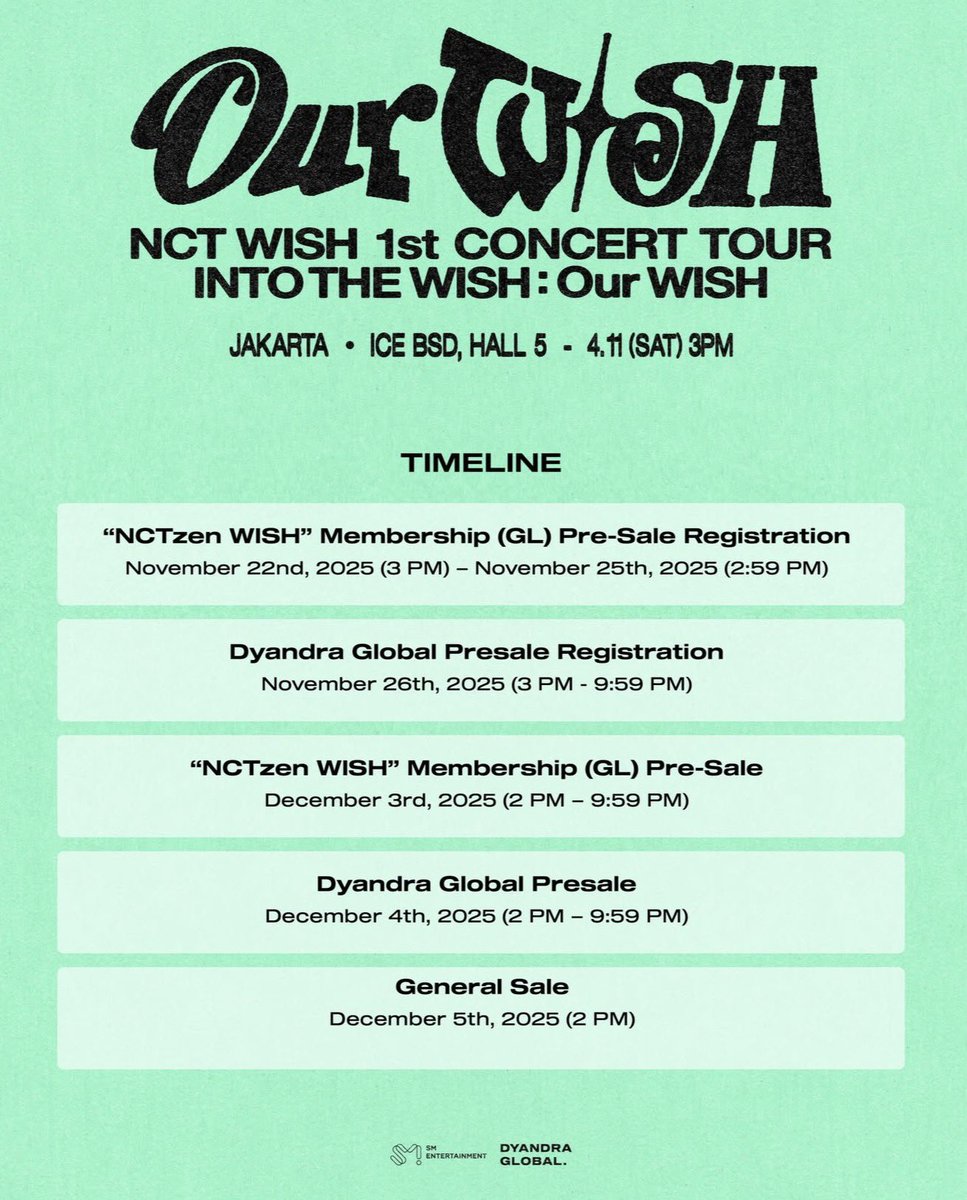 loafssooya's tweet image. OPEN JASWAR TICKET NCT WISH &apos;Into The WISH : Our WISH&apos; Concert in JAKARTA

NCTzen WISH Membership PreSale ✅
Dyandra Global Presale ✅
General Sale ✅

💵 Fee 160.000 / tix (after secured)

- Use your own data 
- Self payment / full payment

t. Jastip jaswar jasa war nct wish