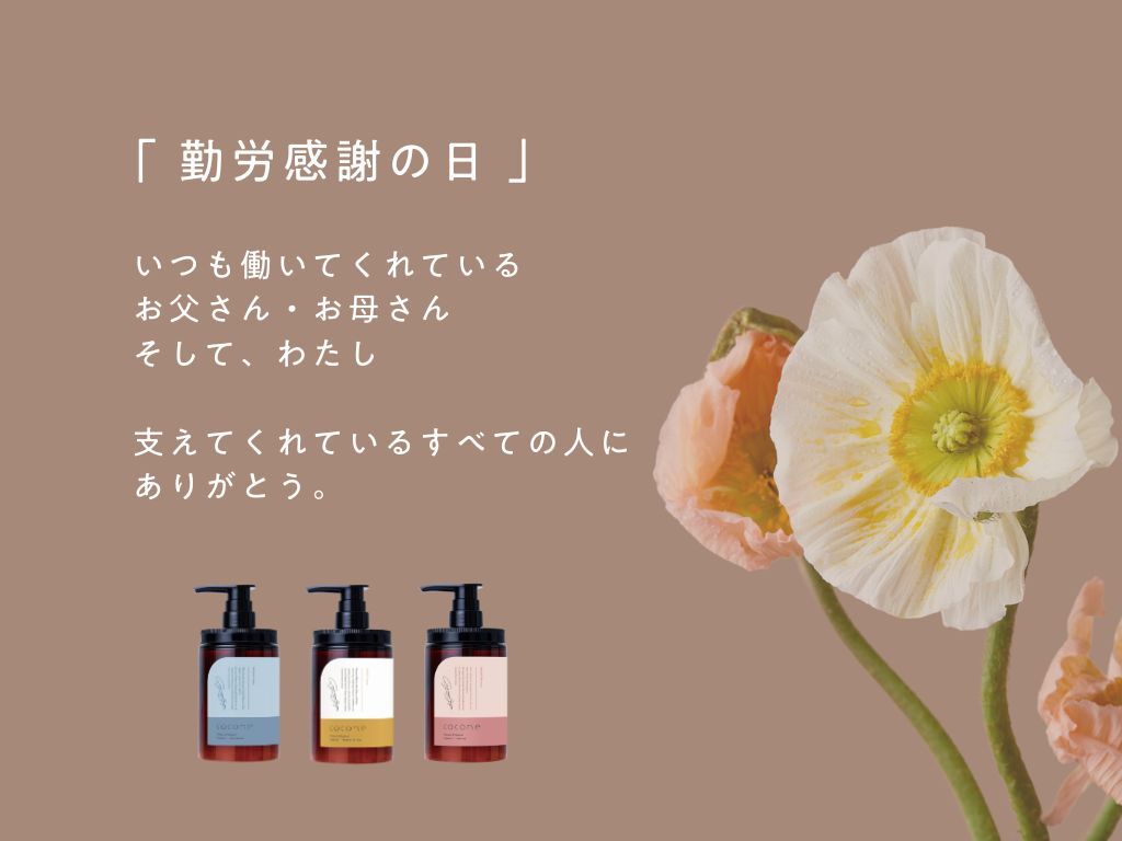 ˗ˏˋ  感謝を伝えたい人は誰ですか？  ˎˊ˗
11月23日は『 勤労感謝の日💐 』

今日もお疲れさまです。
お互いに感謝してねぎらう日だそうです🌿

毎日顔を合わせている人
たまたまレジを打ってくれた人
みんなに感謝したいと思います💞