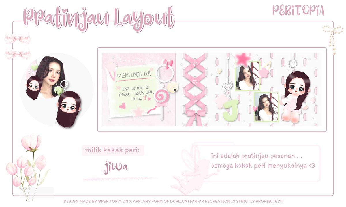 jiwajiws's tweet image. LOOK!!!
Setelah merayu ka El @Peritopia akhirnya aku bisa mendapatkan A-na PIPOP yang sangat gemes ini 🩷🩷💚💚

Thank you so much atas layout yang sangat gemes dan cantik ini ka El! 🥹🫰🏻