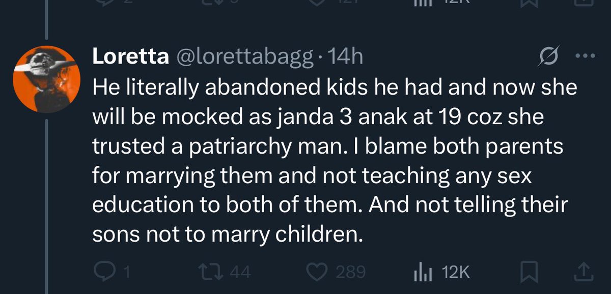 na_hadf's tweet image. A man took his life bc of mental health issues &amp;amp; u are twisting it to bash patriarchy? Where is ur empathy? U called him a deadbeat father, sedangkan u tak tahu cerita penuh

Also u dont agree with young marriage, but u agree with sex outside marriage huh?

Gosh how evil can u be