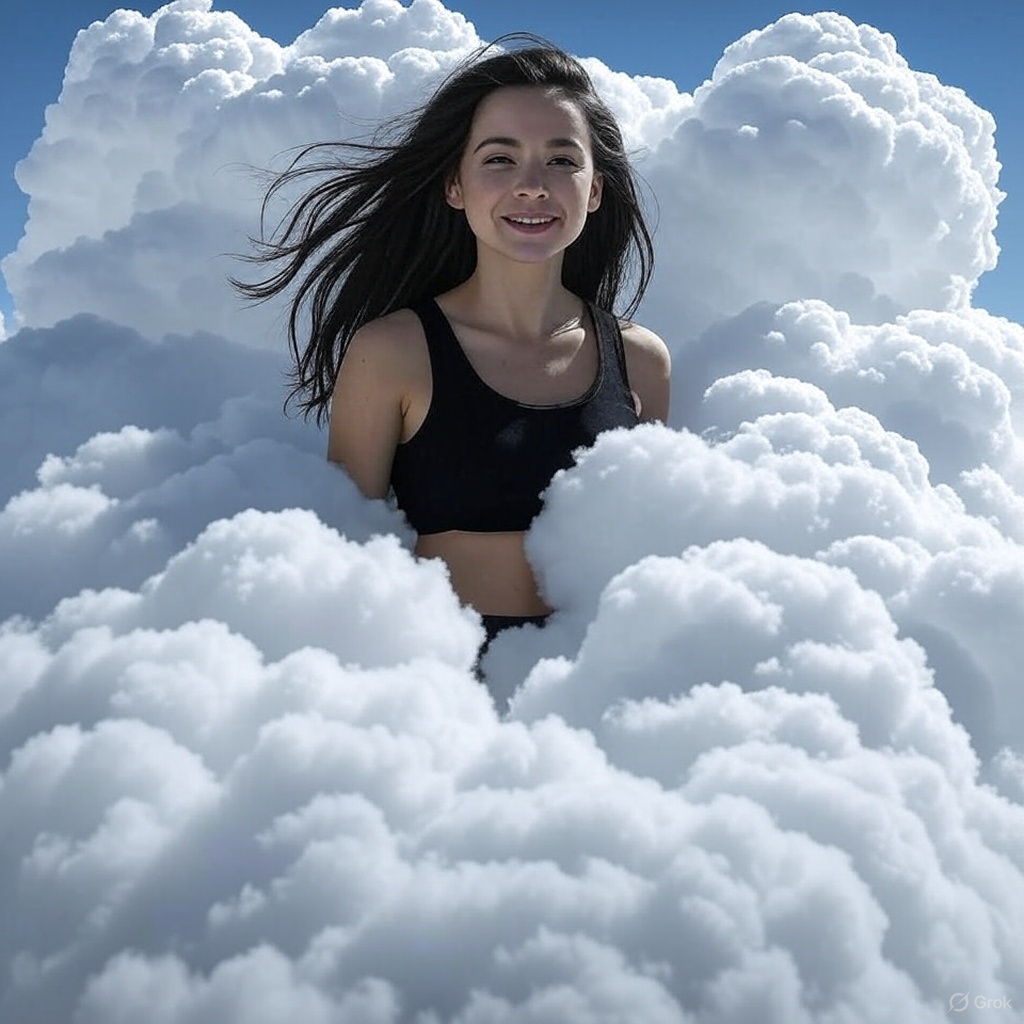 ppgrainbow's tweet image. Beautiful heavenly portraits of actress and singer @BabyAriel (Baby Ariel) surrounded by a colossal white cumulus thunderhead cloud!

#AI #BabyAriel #GrokAI #HeavenlyPortrait