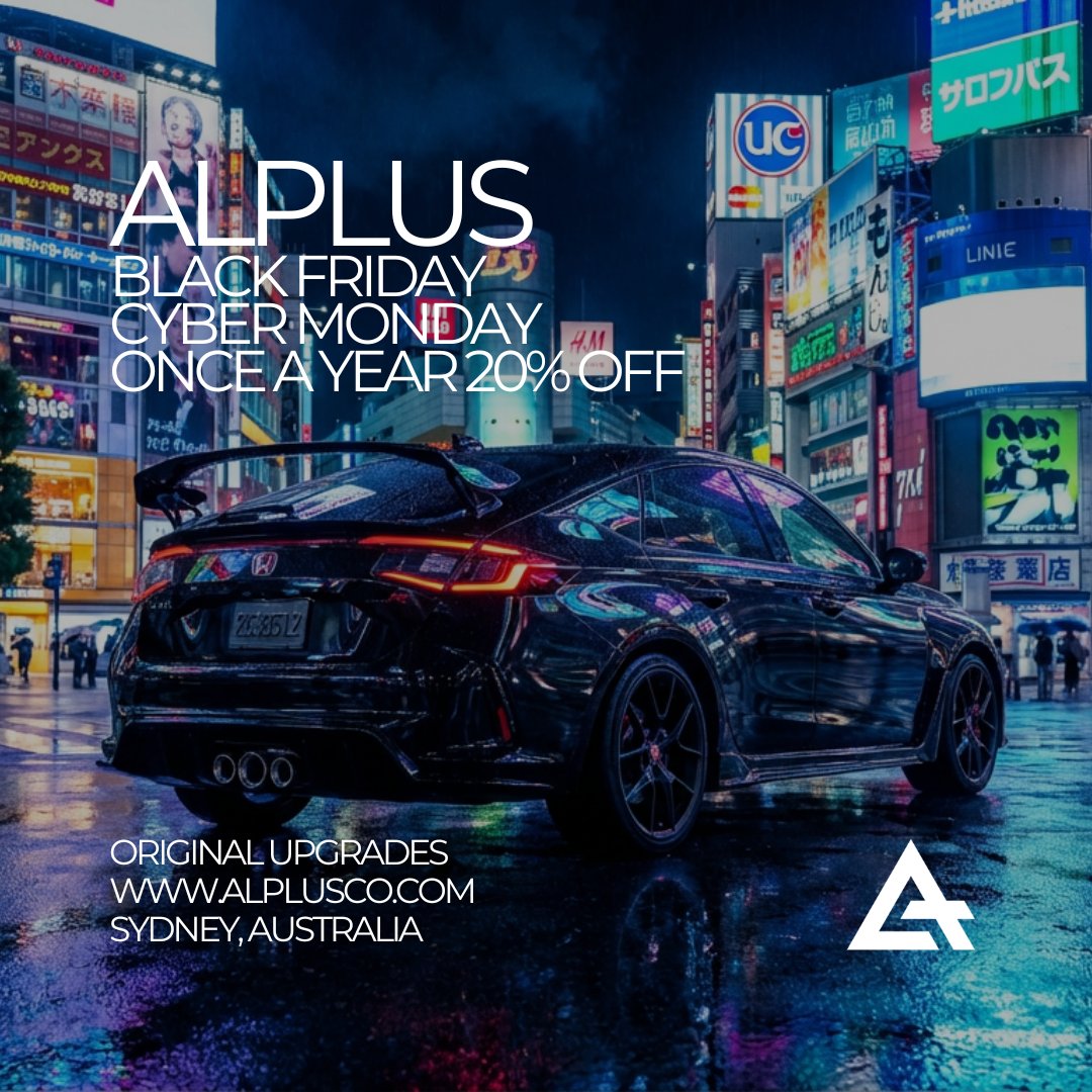 alplusc's tweet photo. Our once a year Black Friday Sale is now live. If you’ve been waiting for an OEM+ upgrade for your build, now’s the time.
Ends 2 December, 11:59pm AEST or until sold out.
Available at https://t.co/6G16cd35XO
#ホンダ #シビックタイプR #タイプR #honda #civictyper #typer #ctr #fl5 https://t.co/N47lzLDr3B