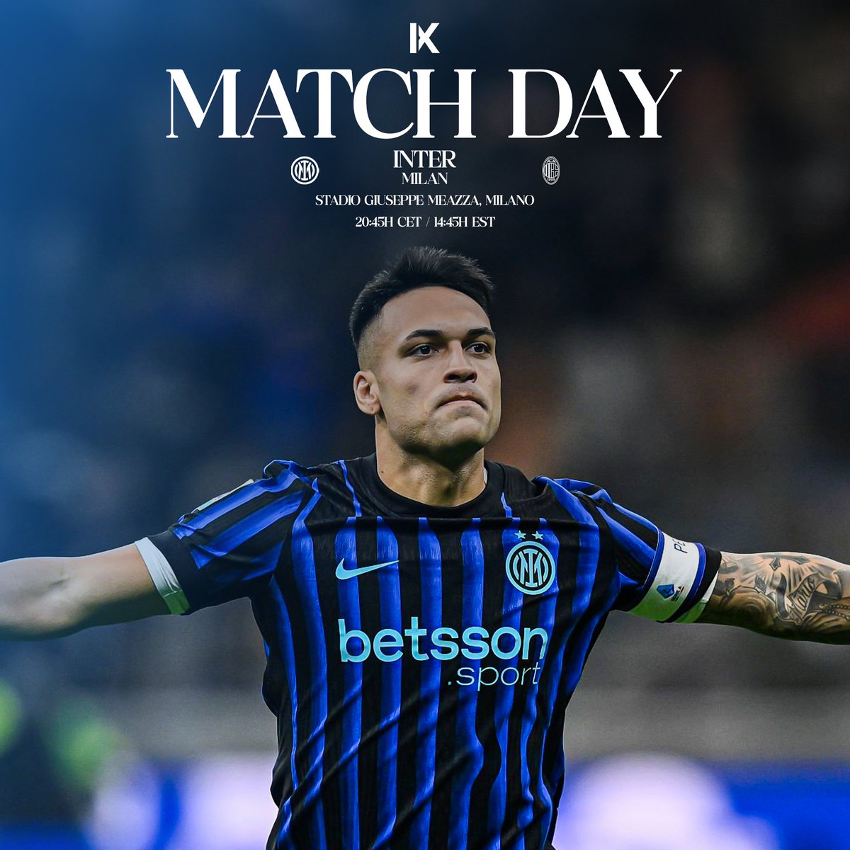 Inter_Xtra's tweet image. It’s 𝐃𝐄𝐑𝐁𝐘 𝐌𝐀𝐓𝐂𝐇𝐃𝐀𝐘! ⚫️🔵⚔️

🇮🇹 @SerieA_EN: #Inter-Milan
📍 Stadio Giuseppe Meazza, Milano
⏰ 20:45 CET / 14:45 EST