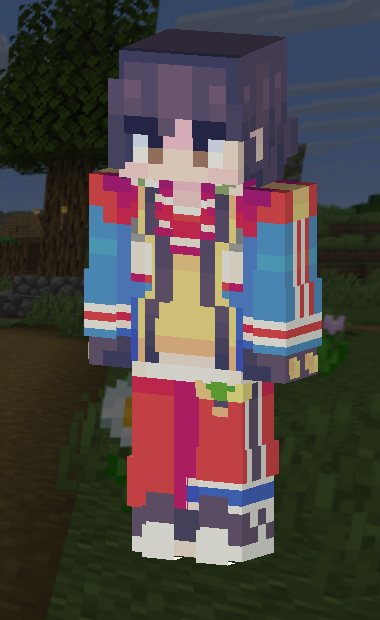 cure_wisdom's tweet image. HELLO TO THE 5 DOTONBORI DIVERS FANS I finally started making them Minecraft skins so say hello to Haru! If you really like Minecraft and really like hypstage you should download it! (Only for Bedrock but I&apos;ll upload Java-friendly vers. too just know it&apos;ll be uglier)