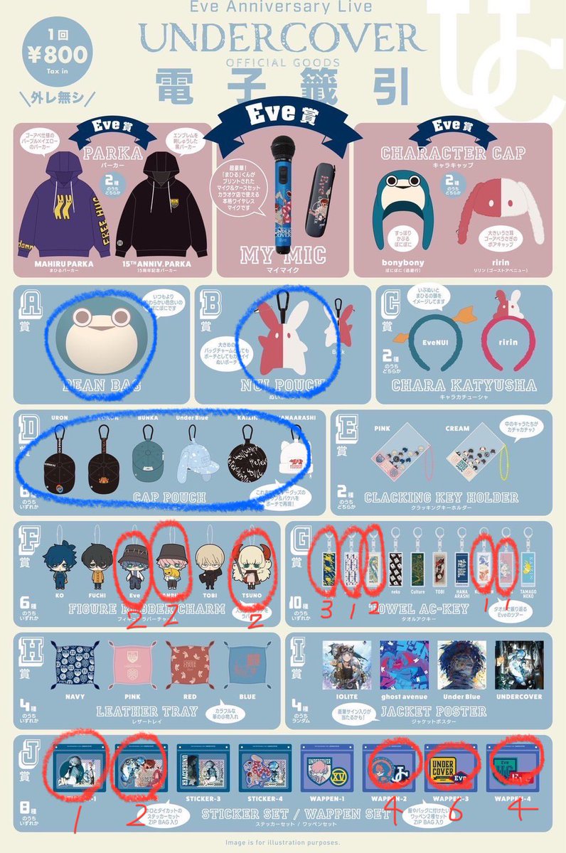 Eveくじ 交換or買取 求 青or現金orPayPay 譲 赤 A賞B賞と交換して