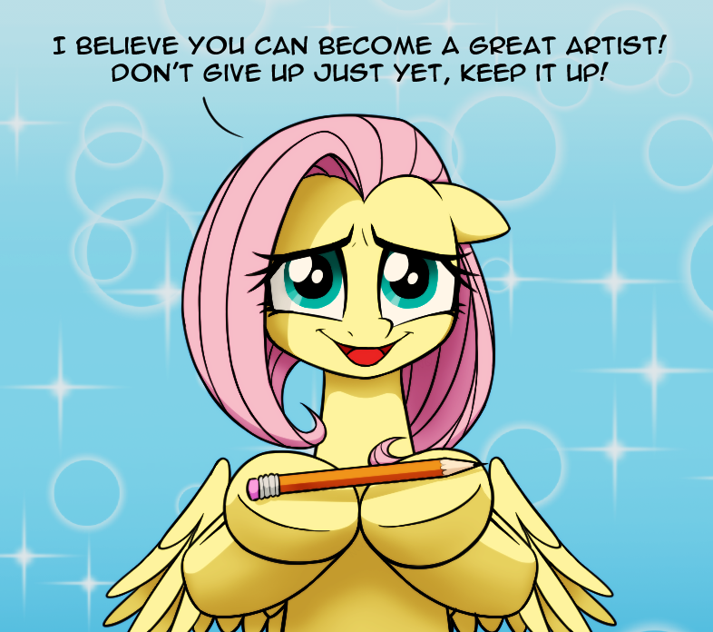 WhiteQuartz08's tweet image. Inspiration is everywhere! Practice makes the master!
#mlpfim #Fluttershy believes in you!