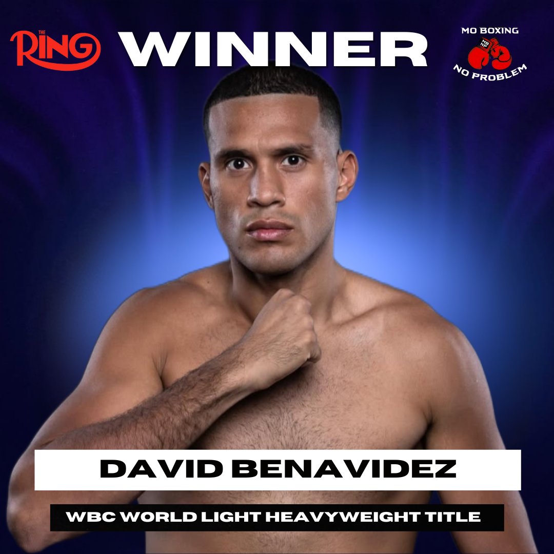 MoBoxingNP's tweet image. David Benavidez defeats Anthony Yarde by 7th Rd TKO to improve his record to 31-0, 25 KOs, and retain the WBC World Light Heavyweight title. 🏆🥊
@Benavidez300