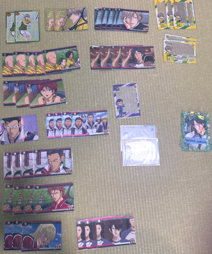 YOSHI_semsem's tweet image. テニプリ
【交換】【譲渡】
新テニスの王子様
卡游 KAYOU  シャイニングモーメントコレクションカード  

譲　画像

求　同種忍足侑士＞ 異種忍足侑士
　UR又はSR優先で集めてます

R TR SR 50円　SSR 100円
　UR 200円　+ 送料

異種なんでも検討します💕郵送のみ
検索よりお気軽にお声掛けください🫶