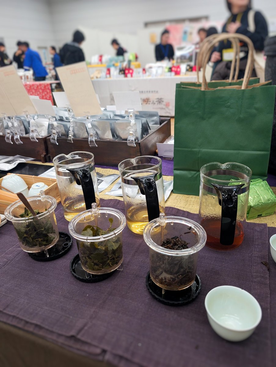 Chashinshin's tweet photo. 地球にやさしい中国茶交流会2日目。今年は試飲もやってます。飲んだ瞬間に「ふわぁ。美味しい…」とお客様の頬が緩むとこちらも嬉しくなります。相変わらず緑たくさんの癒やしのブースでお待ちしております。
#台湾茶 #中国茶 #エコ茶会 https://t.co/3fLymrBQSh