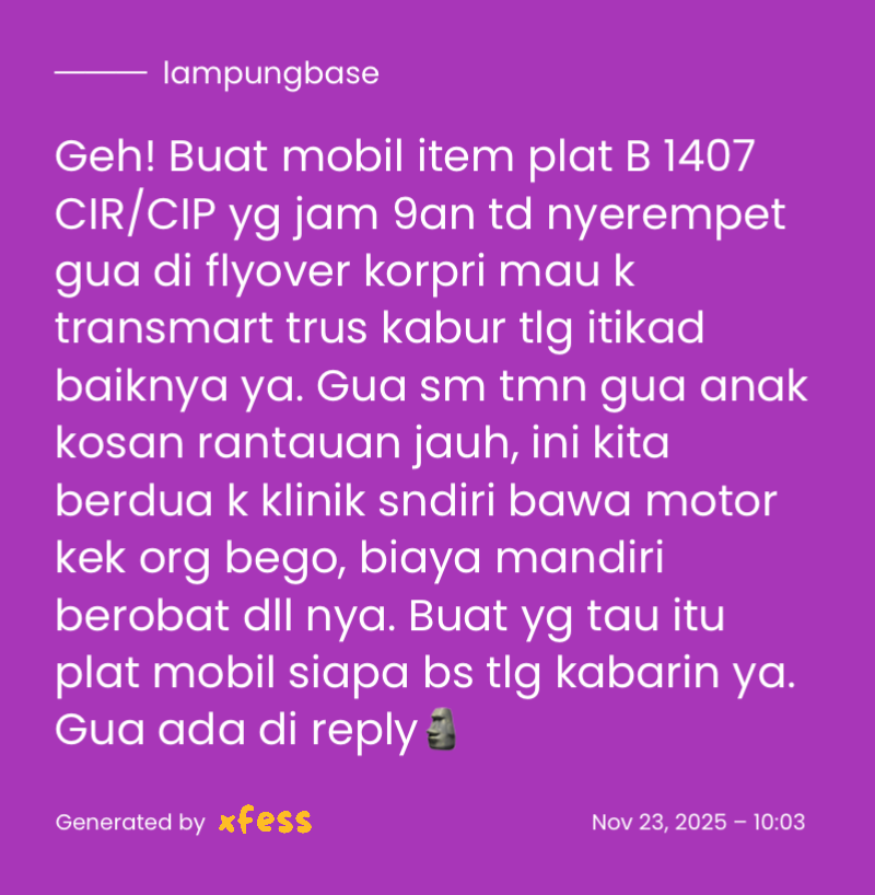 lampungbase's tweet image. Geh! Minta tolong banget ya itikad baiknya.