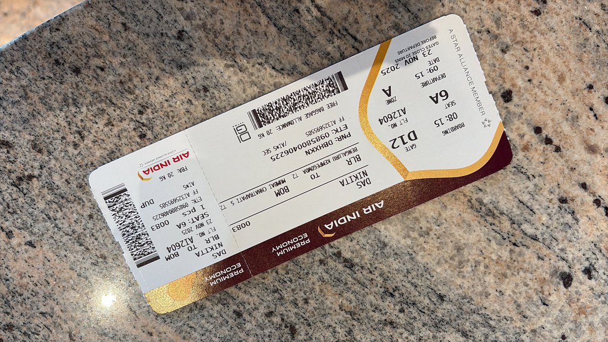 nikitadas27's tweet photo. @airindia the airline after the entire rebranding episode us doing very well in terms of guest service - Fevita was splendid. The experience was smooth and what matters are smiling faces of service - makes all the difference flying on a Sunday :) great job guys https://t.co/BQrNVzESAm