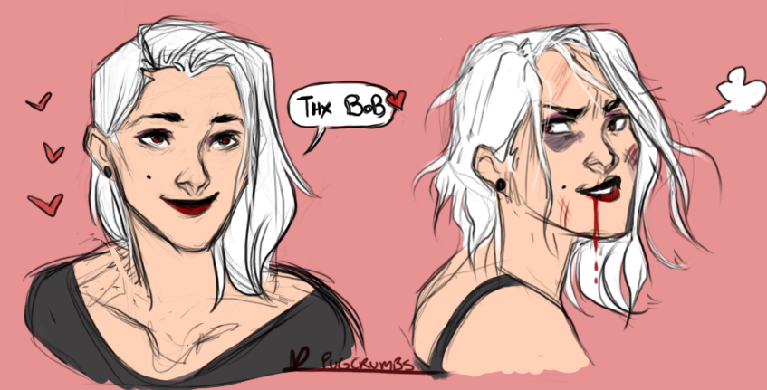 PugCrumbs's tweet image. Consider: Ashe having a real sweet, genuine smile that no one but B.O.B. has ever seen.