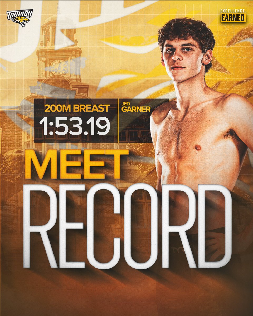 Towson_SWIMDIVE's tweet photo. The Tigers had two more record setting performances Saturday!

#GohTigers https://t.co/Bys50pN7Cu