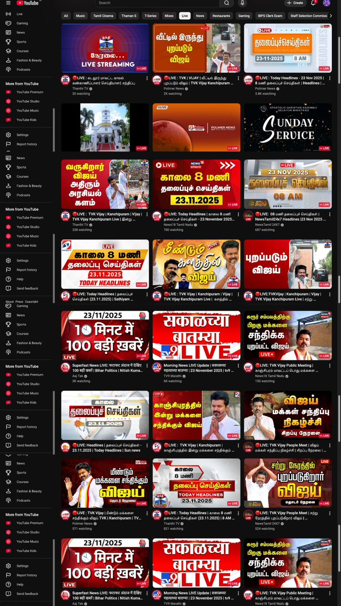 VijayFansTrends's tweet image. This Sunday is all about Thalapathy Vijay! 

Inside the hall or outside, all eyes are on @TVKVijayHQ today. Media channels already lined up telecasting pre updates about the event. 

THE VIJAY WAVE IS REAL 🔥🔥