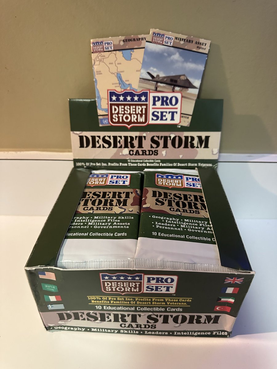 1991 Pro Set Desert Storm! Another wax box added to the collection and ripped! Anyone remember this set? Saddam Hussein rookie card, Bush, Colin Powell, war cards, etc! #junkwax #desertstorm #90s #war #junkwaxera #junkwaxcollection #cards #card #cardcollector #cardcollecting