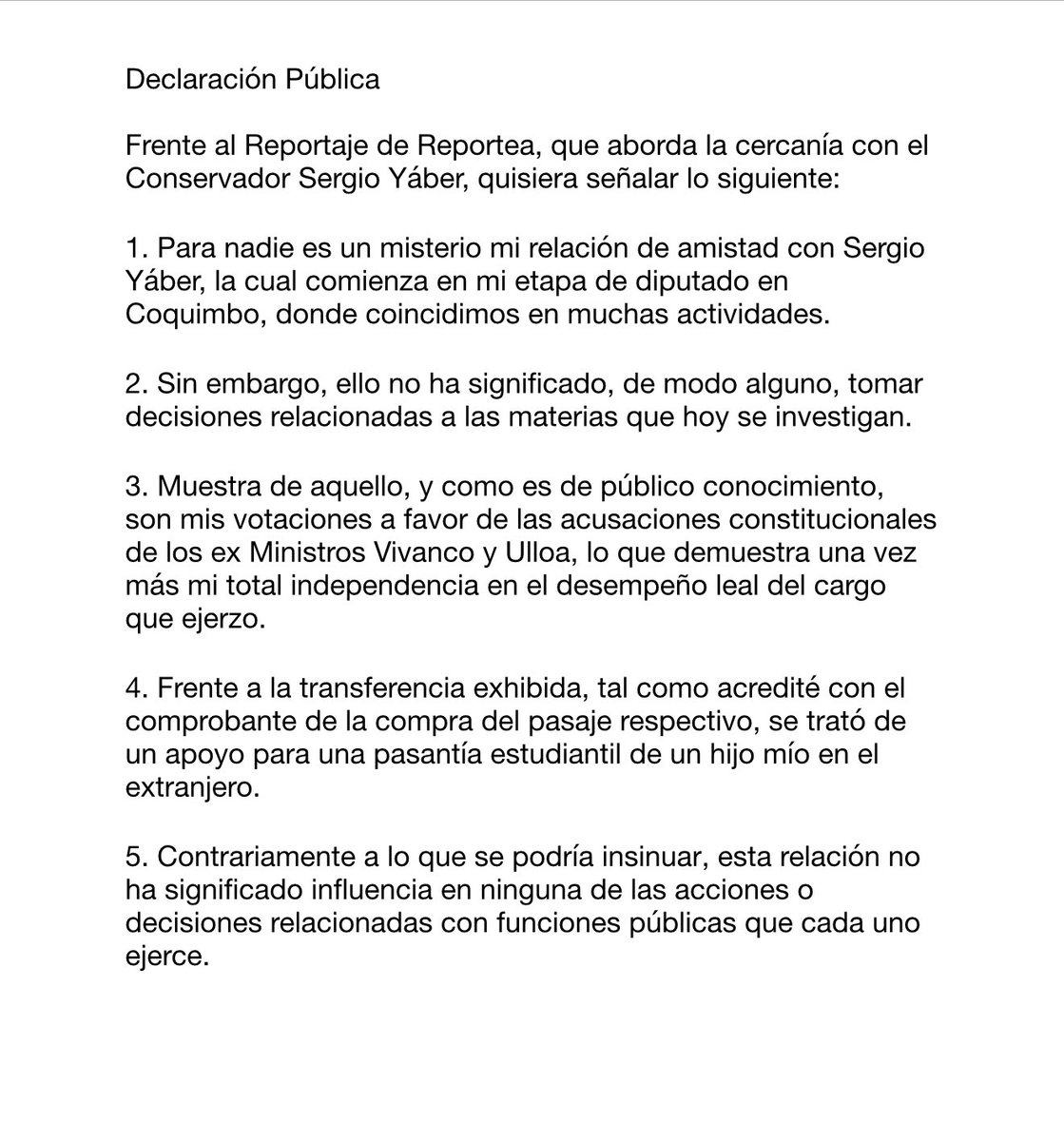matiaswalkerp's tweet image. Comparto declaración pública frente a nota publicada por el medio Reportea. Me limitaré a ella, por corresponder al ámbito propio de la vida familiar, en el contexto de una relación de amistad.