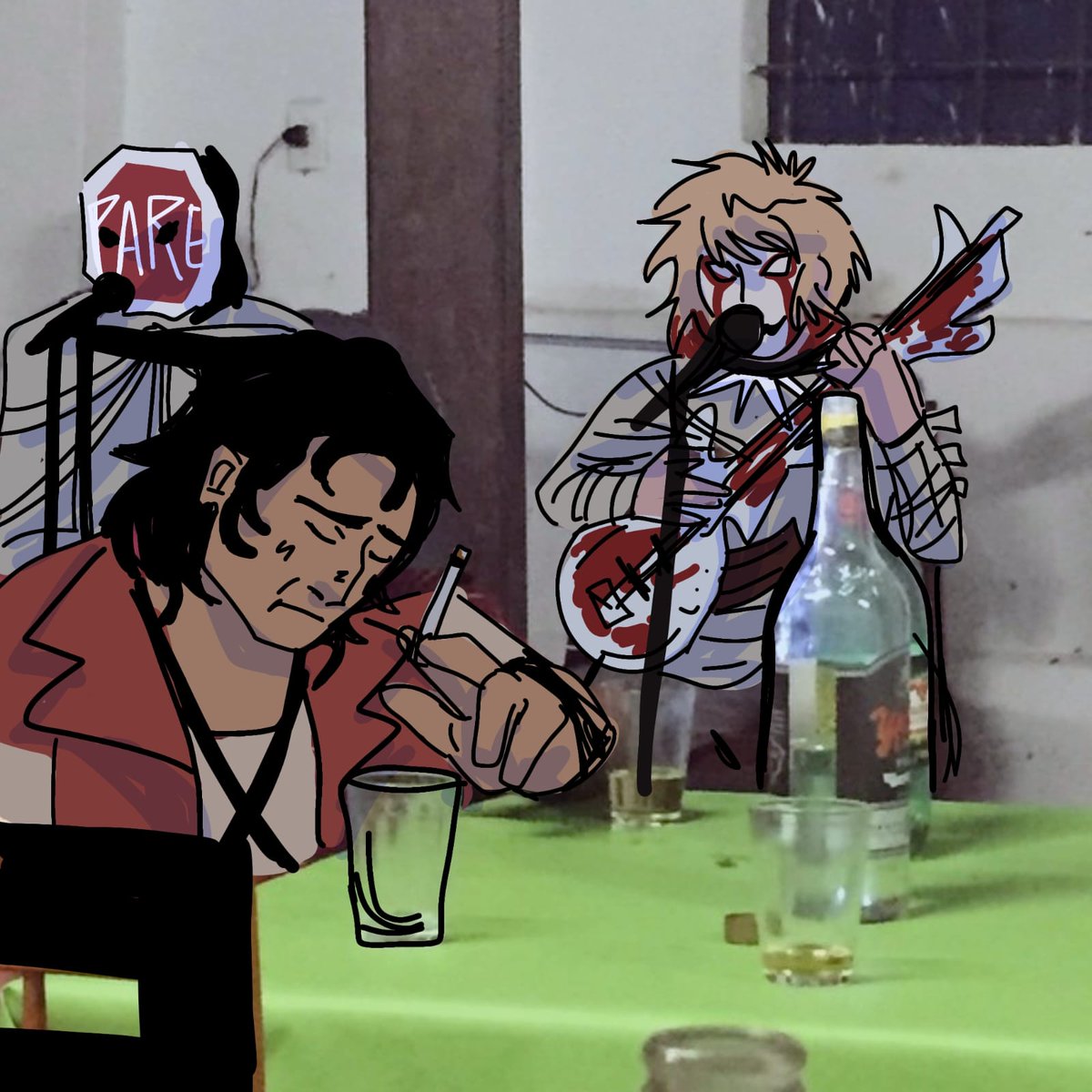 mitsnik's tweet image. GARÇOM. AQUI. NESSA MESA DE BAR.

#HEXATOMBE