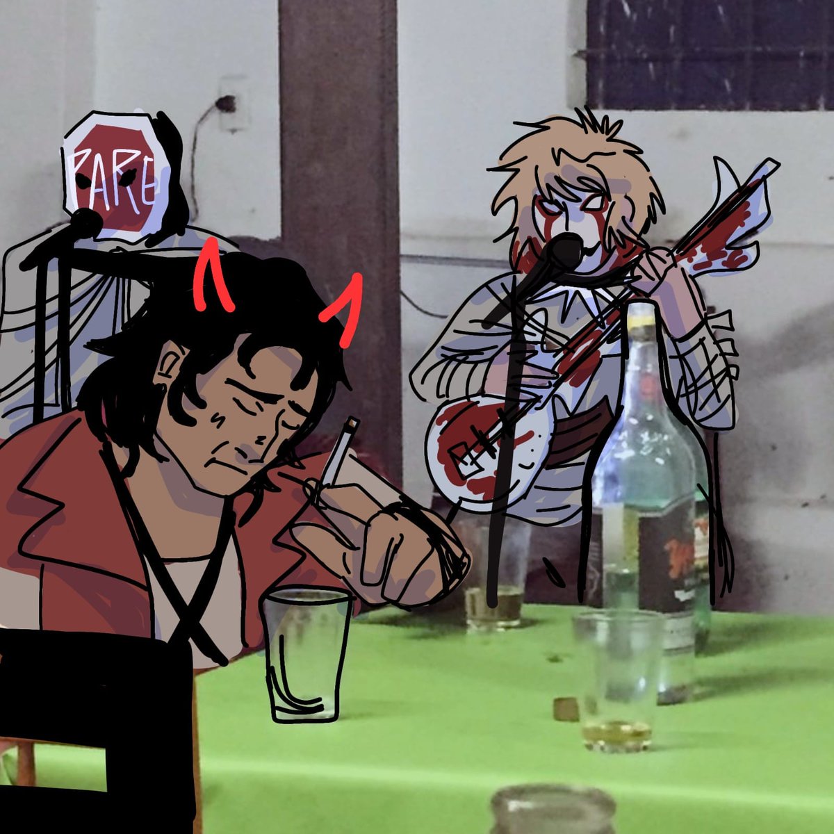 mitsnik's tweet image. GARÇOM. AQUI. NESSA MESA DE BAR.

#HEXATOMBE