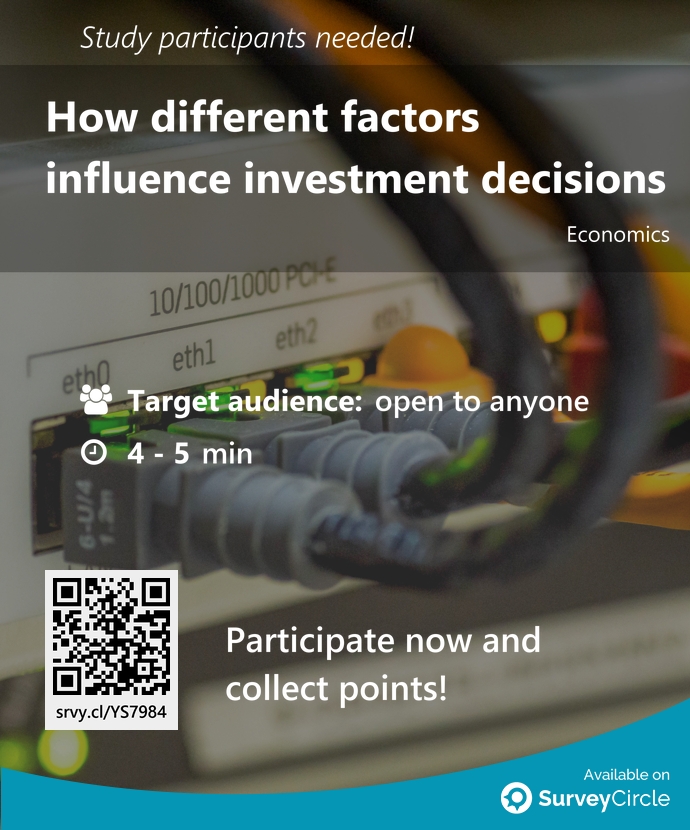 top_studies's tweet image. Participants needed for top-ranked study on SurveyCircle:

&quot;How different factors influence investment decisions&quot; surveycircle.com/YS7984/ via @SurveyCircle #UnivofDelhi

#BehavioralPatterns #InvestingDecisions #MutualFunds #OnlineInvestment
