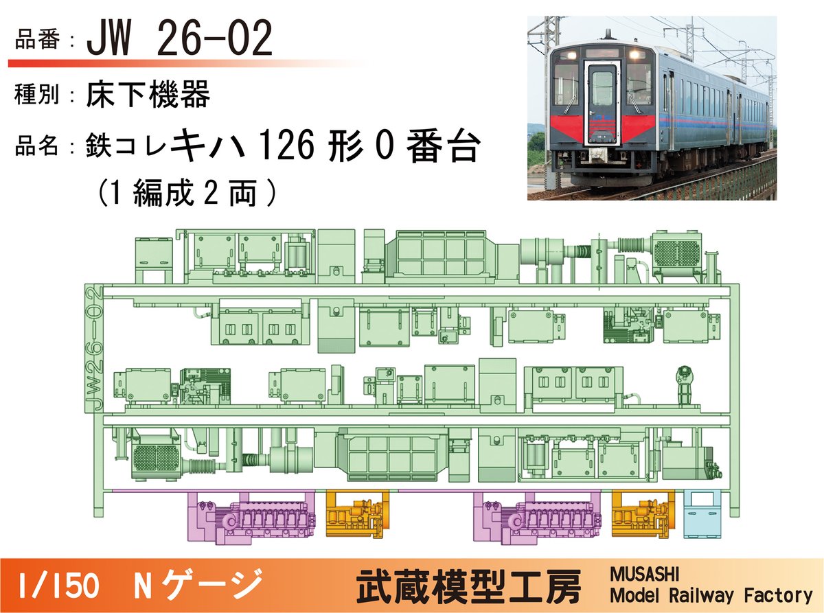 武蔵模型工房 鉄コレ用 床下機器】 武蔵模型工房の鉄道コレクション用