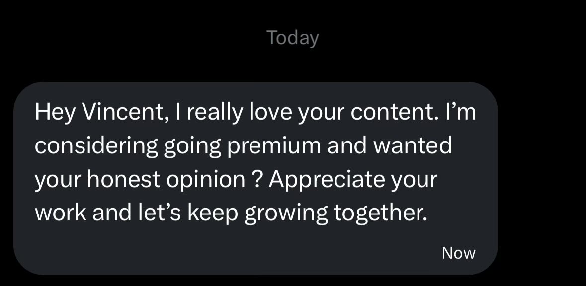 Vincent_Trades_'s tweet image. This is exactly why I started. I know I’m still a small account, but messages like this keep me going. 

Grateful for every person rocking with me. 🙏📈