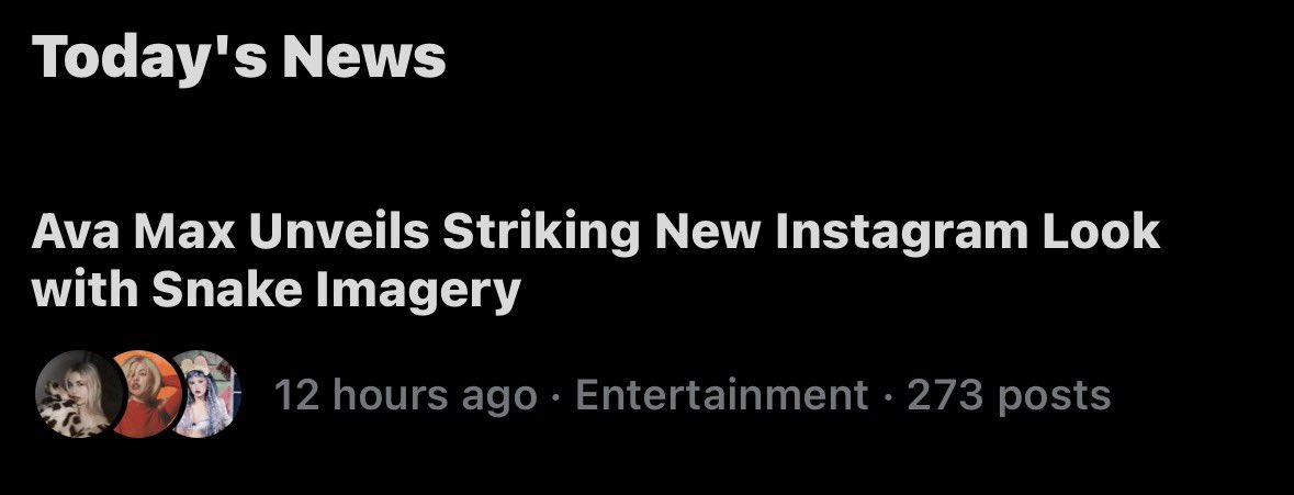 avamaxpopbase's tweet image. For those in the know, Ava Max’s newest Instagram Profile Picture has reached Today’s TOP News on Twitter.

“She also cleared all her Instagram stories, including ones from the August amfAR Gala. Fans see it as a hint of big news, like a new single or album era following her…