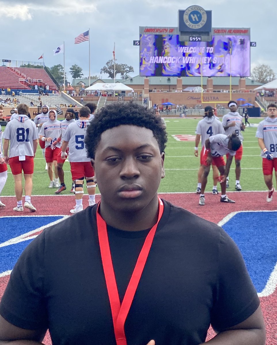 Thank you <a href="/SouthAlabamaFB/">South Alabama Football 🏈</a> for the game invite. Enjoyed the time and atmosphere. 
<a href="/CoachApplewhite/">Major Applewhite</a> <a href="/amburkett64/">Andrew Burkett</a> <a href="/Trew30_/">Coach TREW</a> <a href="/washjwash/">Jason Washington</a> <a href="/CoachCleminson/">Cameron Cleminson</a> <a href="/DrewDunnUSA/">Drew Dunn</a> <a href="/Ross_Newton/">Ross Newton</a> <a href="/Coach_Briggs77/">Woodrow Briggs</a> <a href="/ThePelhamWayFB/">Pelham Panther Football</a> <a href="/RecruitPelhamFB/">Pelham Football Recruits</a> <a href="/TalkoftheTownFB/">Talk of the Town HS FB</a> <a href="/CoachL__/">Coach L</a> <a href="/Iam_JuanJackson/">Juan Jackson</a> <a href="/Coach_Prunty/">Robert Prunty</a>