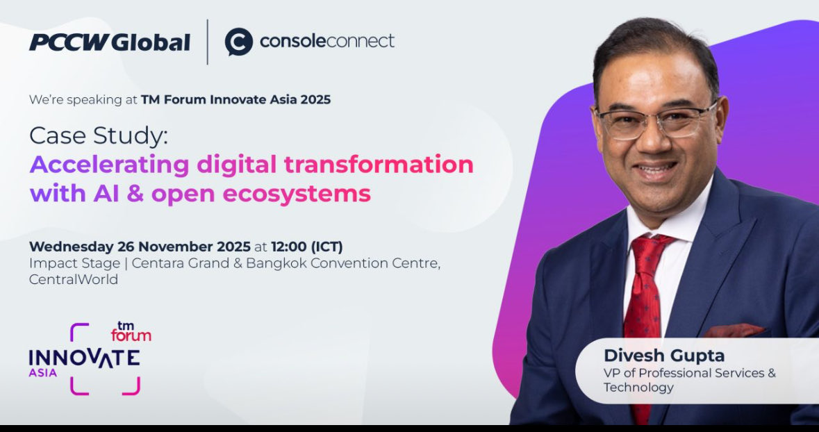 diveshg's tweet image. 🚀 Excited to join #TMForum Innovate Asia on 26 Nov in Bangkok 🌏
I’ll share how PCCW Global is driving AI transformation in telecom &amp;amp; enterprise with Open APIs + collaborative frameworks for agility &amp;amp; faster rollout. #AI #OpenAPI #PCCWGlobal #ConsoleConnect #TMFroum