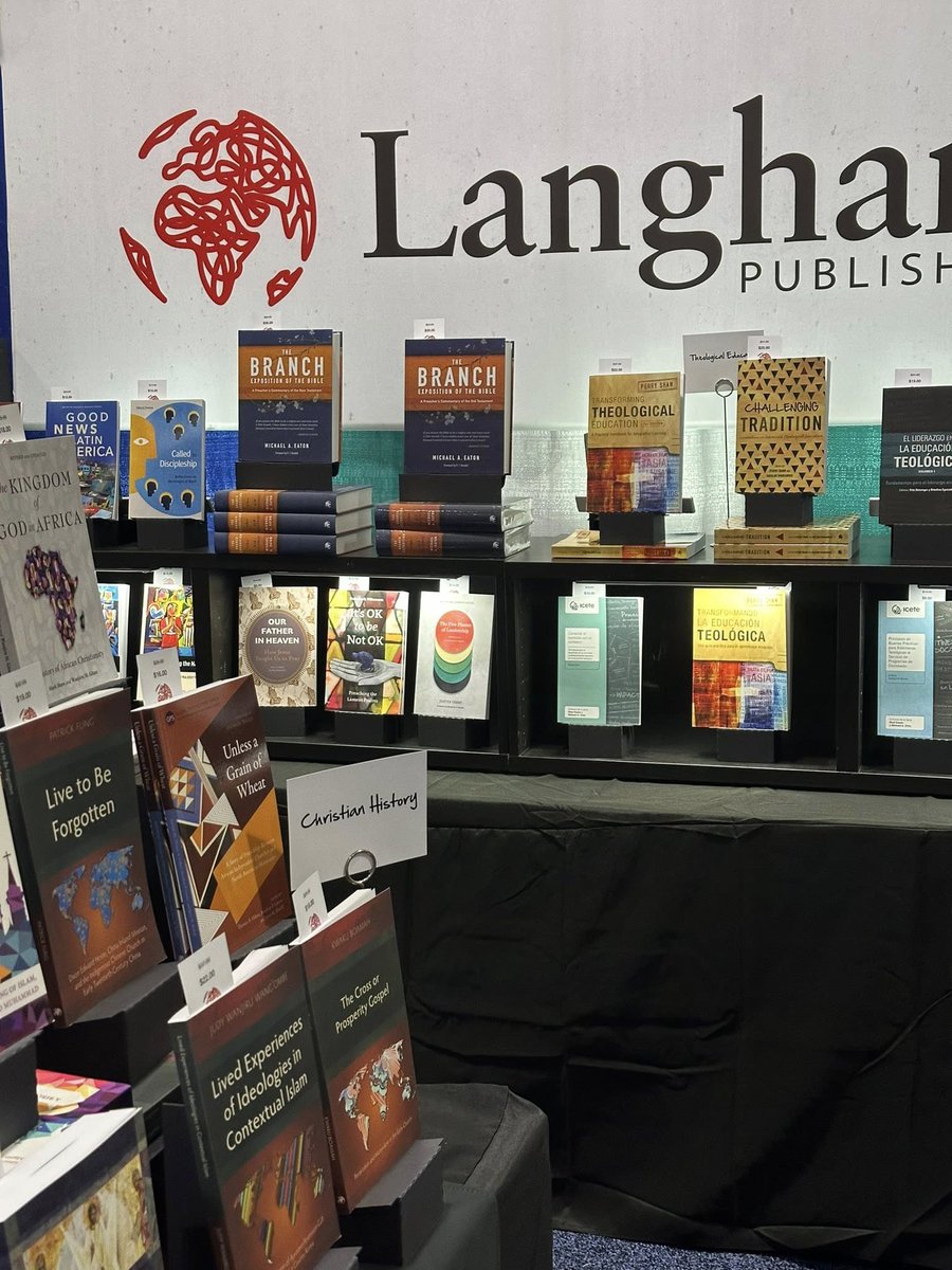 langhampub's tweet image. Welcoming visitors at #sblaar25. As always, we brought hundreds of books for Christian readers, theology students, and scholars from the global theological community. Also, be sure to try our game and get a chance to win a free book of your choice!