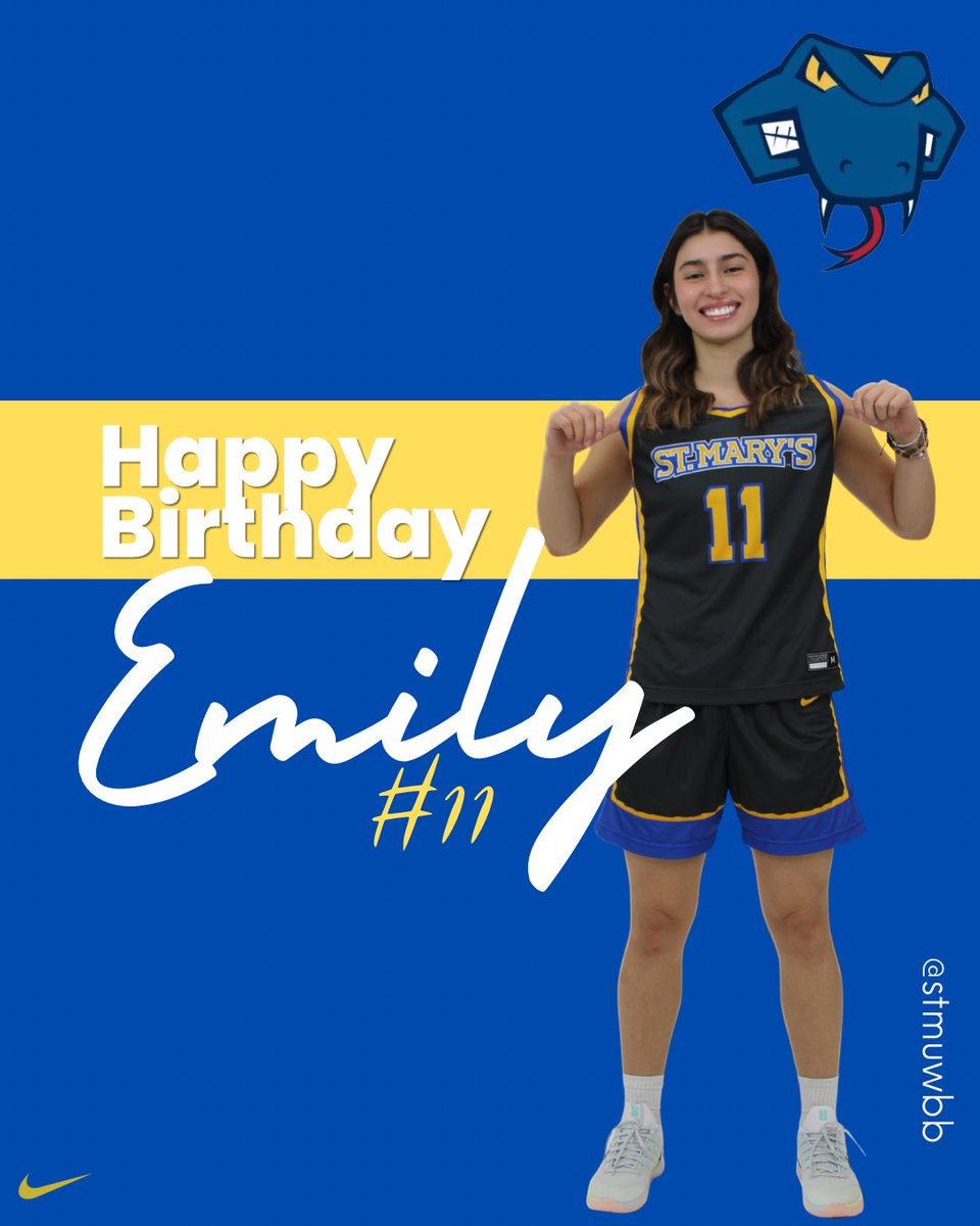StMUwbb's tweet image. Please help us wish a HUGE Happy Birthday to Emily Buitron #11 🎂

#FangsOut 🐍 | #EarnIt 🦾