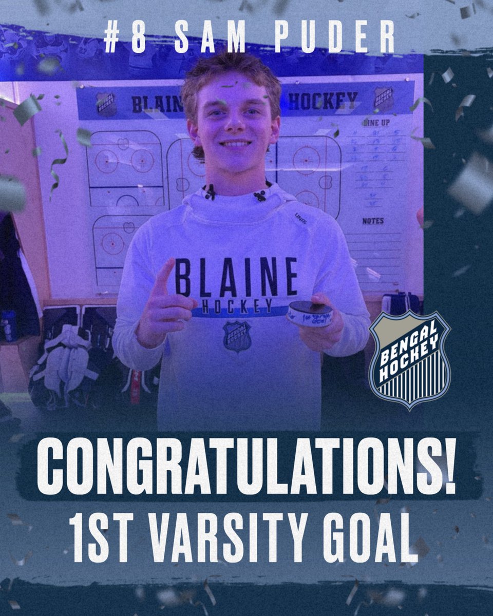 BHSBengalHockey's tweet photo. The Bengals are rolling! Blaine moves to 2-0 after a big win over Duluth East. Huge shoutout to Sam Puder for scoring his first Varsity goal! https://t.co/lgCsYofwvN