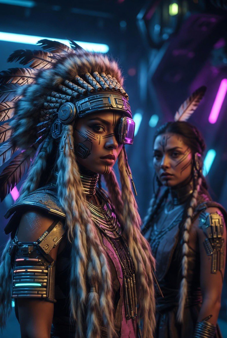 ursla_k80's tweet image. Cyberpunk Indians #NativeAmericans  
#Ufos
