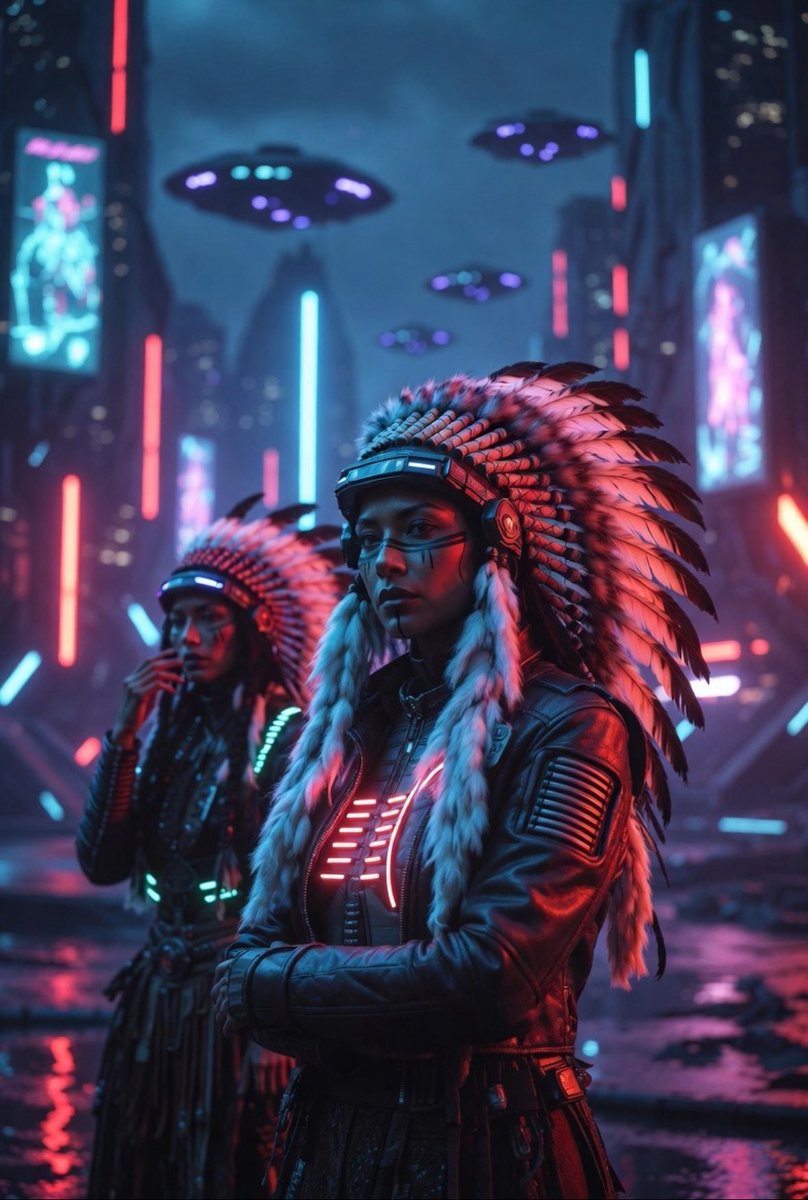 ursla_k80's tweet image. Cyberpunk Indians #NativeAmericans  
#Ufos