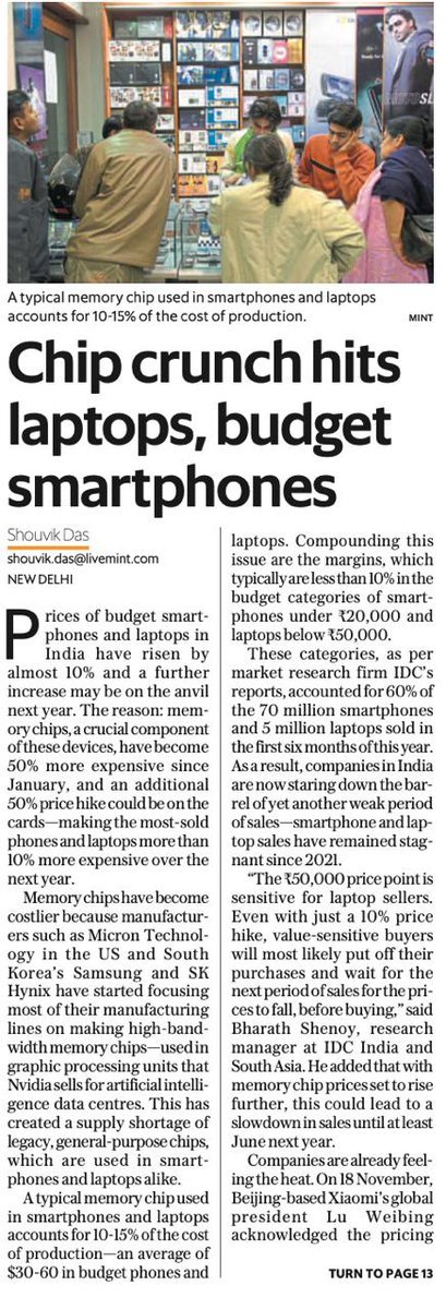 Rishabh37474587's tweet image. Chip crunch again started? 

Make in india semiconductor theme will pick momentum soon 🔜 

#MOSCHIP #CGPOWER #ASMTECH #RIRPOWER