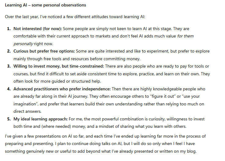 Anil_Tulsiram's tweet image. In AI, the real edge isn’t tools or tips—it’s curiosity, time on task, and the courage to share what you learn instead of hoarding it.