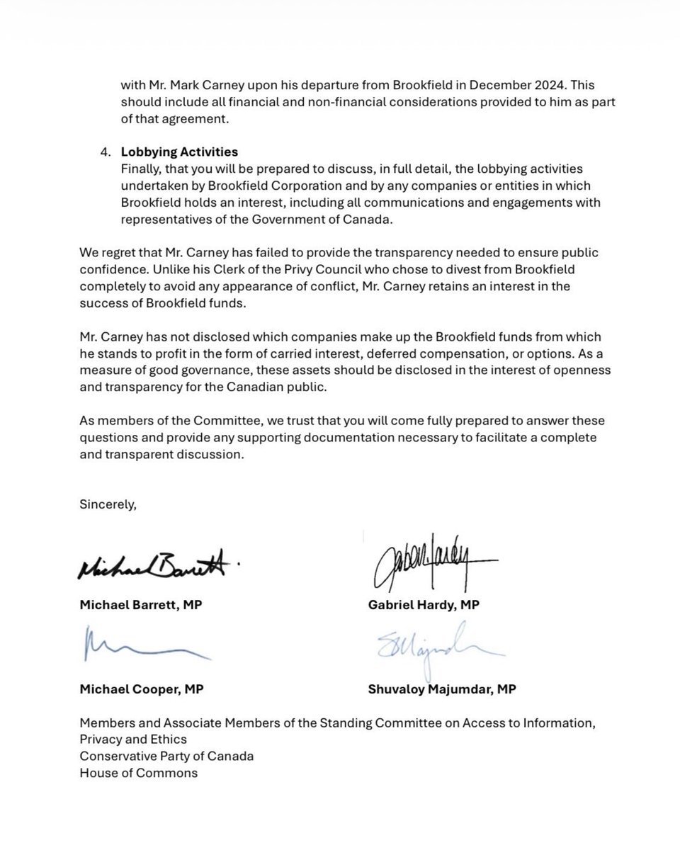 wealthmoose's tweet image. 🚨🇨🇦 Monday’s Ethics Committee showdown matters.

Brookfield’s COO will finally be asked what Ottawa refuses to clarify:

• Is the PM financially tied to Brookfield?

• Can he personally gain from government decisions?

• Who really benefits from these “investments”?…