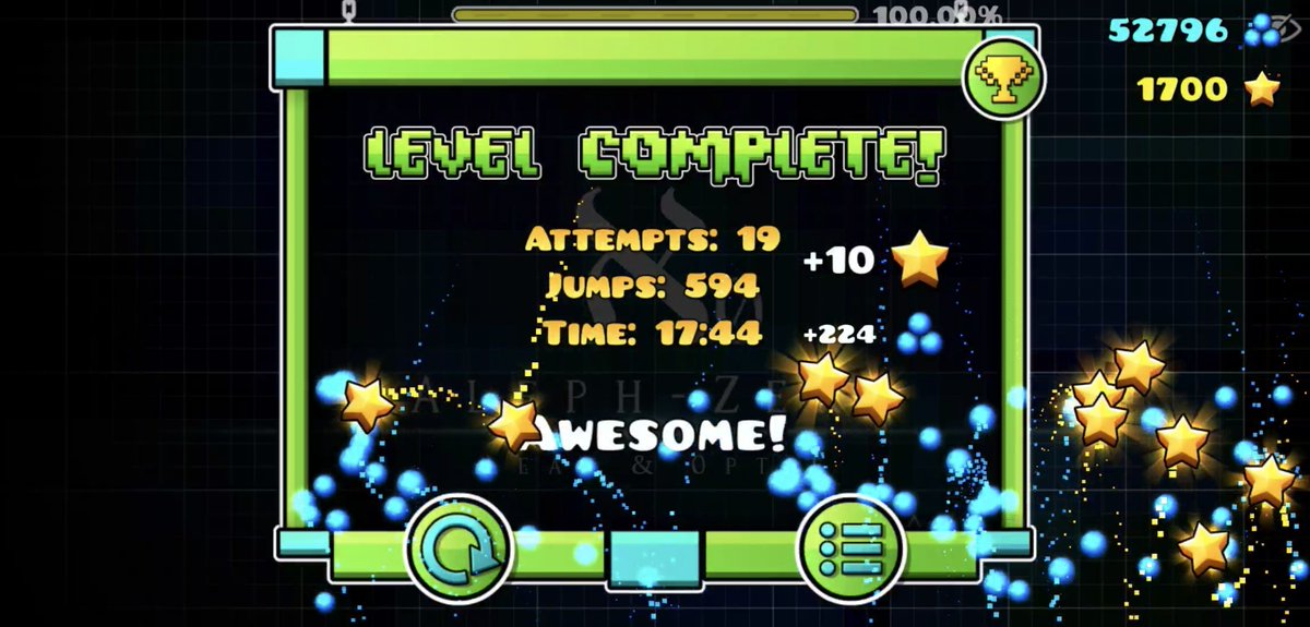 TheYellowSF22's tweet image. Geometry Dash

Aleph Zero by IlluminatyByN (My first classic Hard Demon) - 100% complete!

#GeometryDash